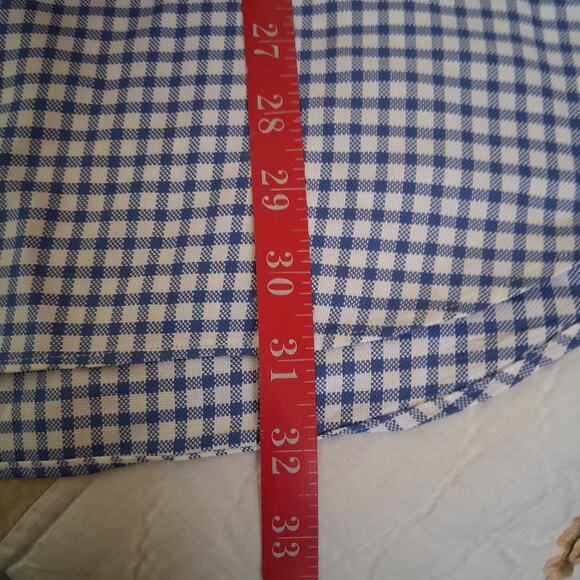 Jeff Rose Made In Italy Men's Blue & White Gingham Button Down Dress Shirt XL - Picture 6 of 11